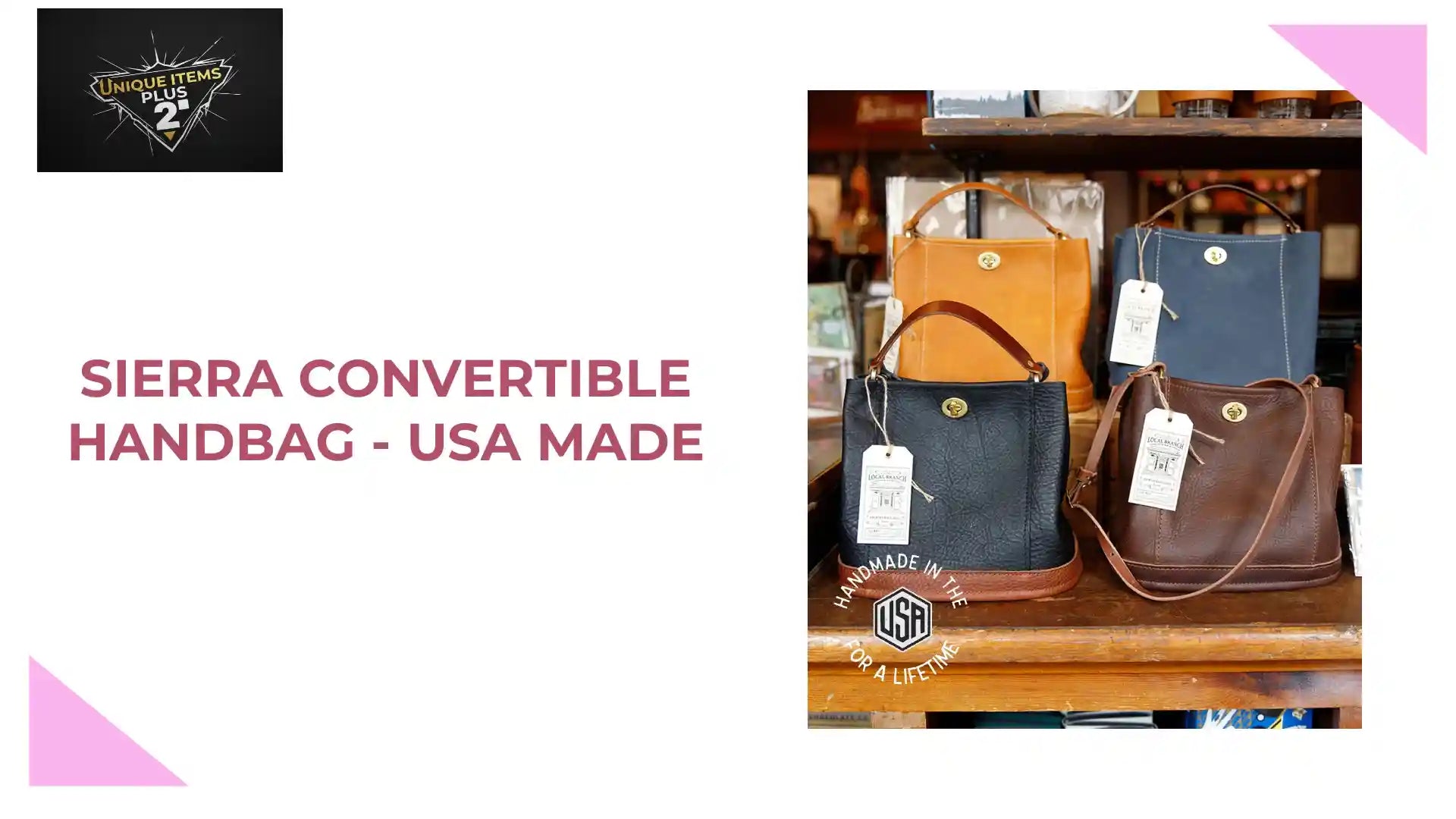 Sierra Convertible Handbag - USA Made by@Outfy