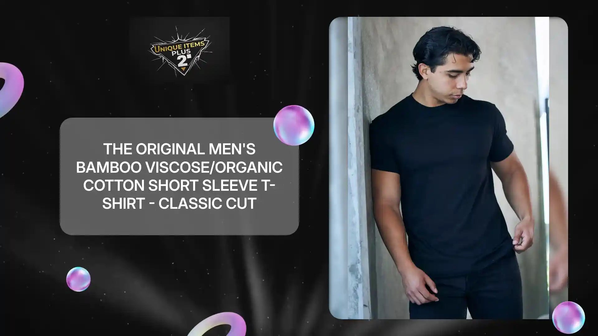 The Original Men's Bamboo Viscose/Organic Cotton Short Sleeve T-Shirt - Classic Cut by@Outfy