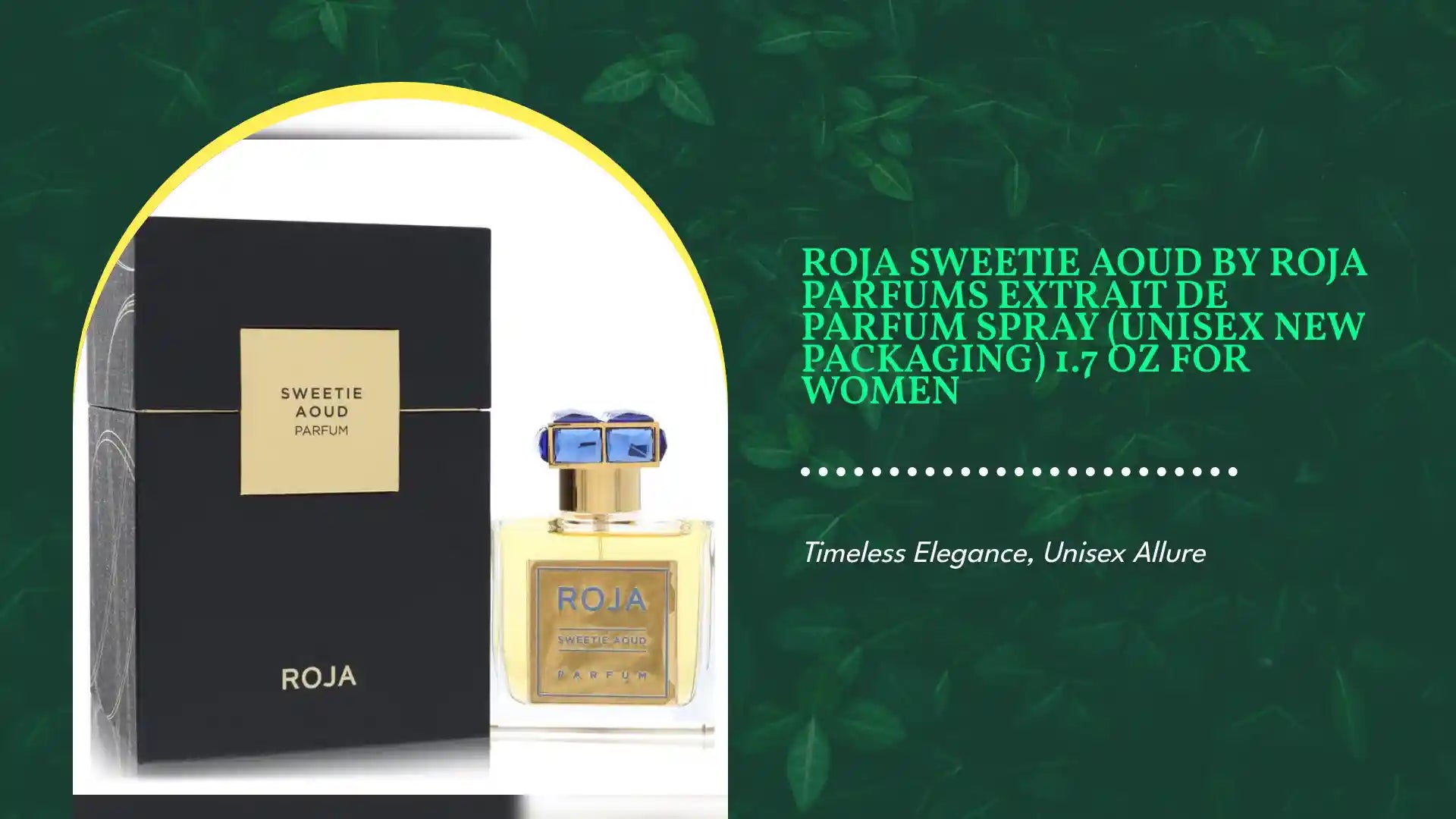 Roja Sweetie Aoud by Roja Parfums Extrait De Parfum Spray (Unisex New Packaging) 1.7 oz for Women by@Outfy
