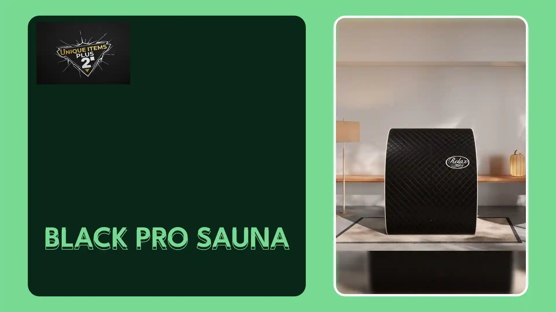 Black Pro Sauna by@Outfy