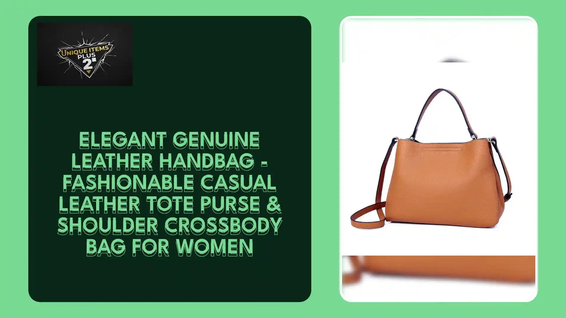 Elegant Genuine Leather Handbag - Fashionable Casual Leather Tote Purse & Shoulder Crossbody Bag for Women by@Outfy