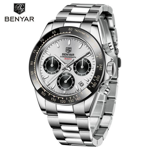 Luxury Men Watches Scratch Resistant Full Stainless Steel Strap Waterproof Sport Quartz Watch Men Fashion Date Clock Chronograph Stevvex