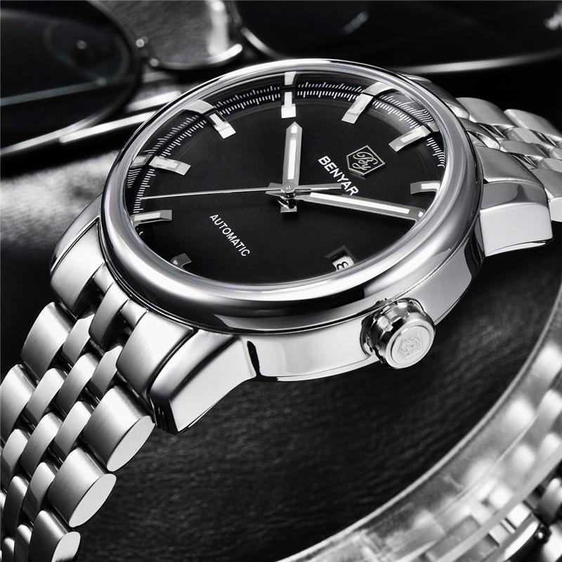 Classic New Sport Watch Top Luxury Automatic Mechanical Male Watches Water Resistent Genuine Leather Casual Men Wristwatch Stevvex