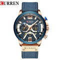 Men's Sports Waterproof Watch With Leather Belts, Chronometers And Large Numbers Details Luxury Watches Unique Design Excellent Gift Stevvex